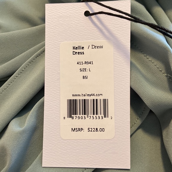 Bailey 44 Kellie Tie-Front Minidress in Basil (Size Large) New with tags - Picture 3 of 6